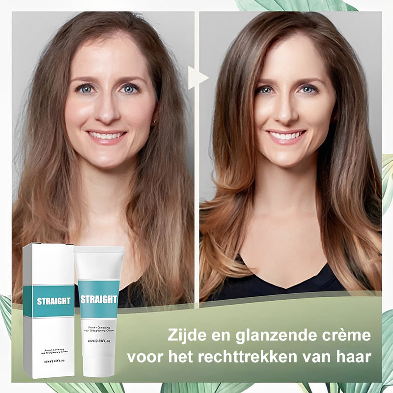 Zijde- en glanscrème voor het ontkrullen van haar