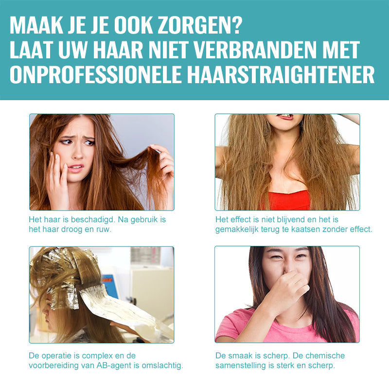 Zijde- en glanscrème voor het ontkrullen van haar