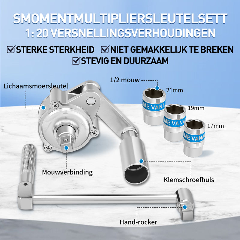 Momentvermenigvuldigersleutelset