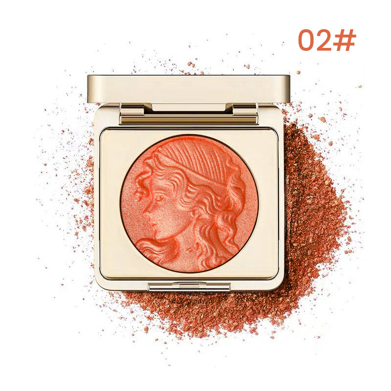 Glad poederblush-palet met reliëf voor de wangen