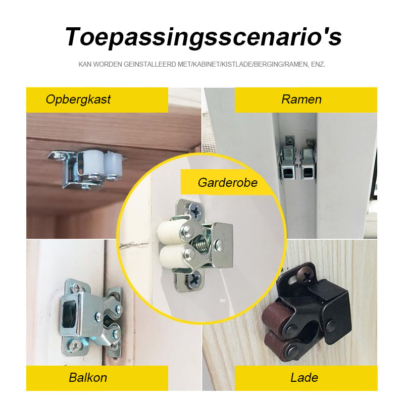 Klassieke kastdeur roestvrijstalen drukknopen