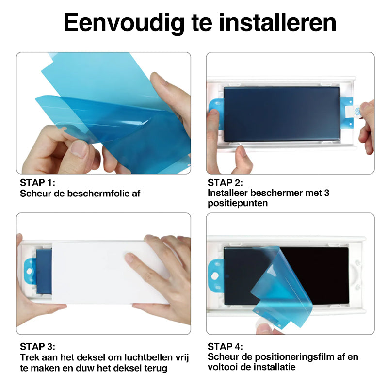 Premium schermbeschermfolie met installatiedoos voor Galaxy S23 Ultra