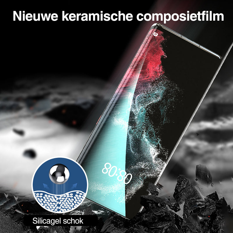 Premium schermbeschermfolie met installatiedoos voor Galaxy S23 Ultra