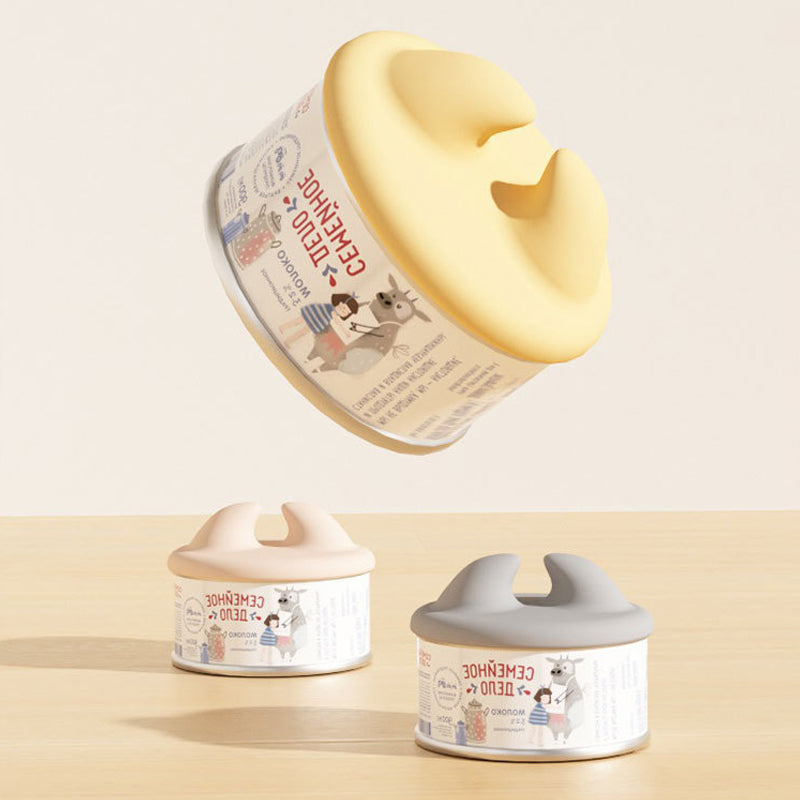 Deksel en schep voor voedsel voor huisdieren