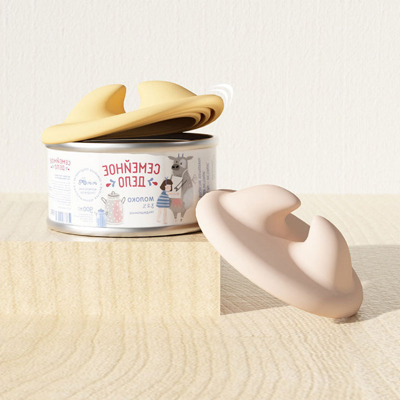 Deksel en schep voor voedsel voor huisdieren