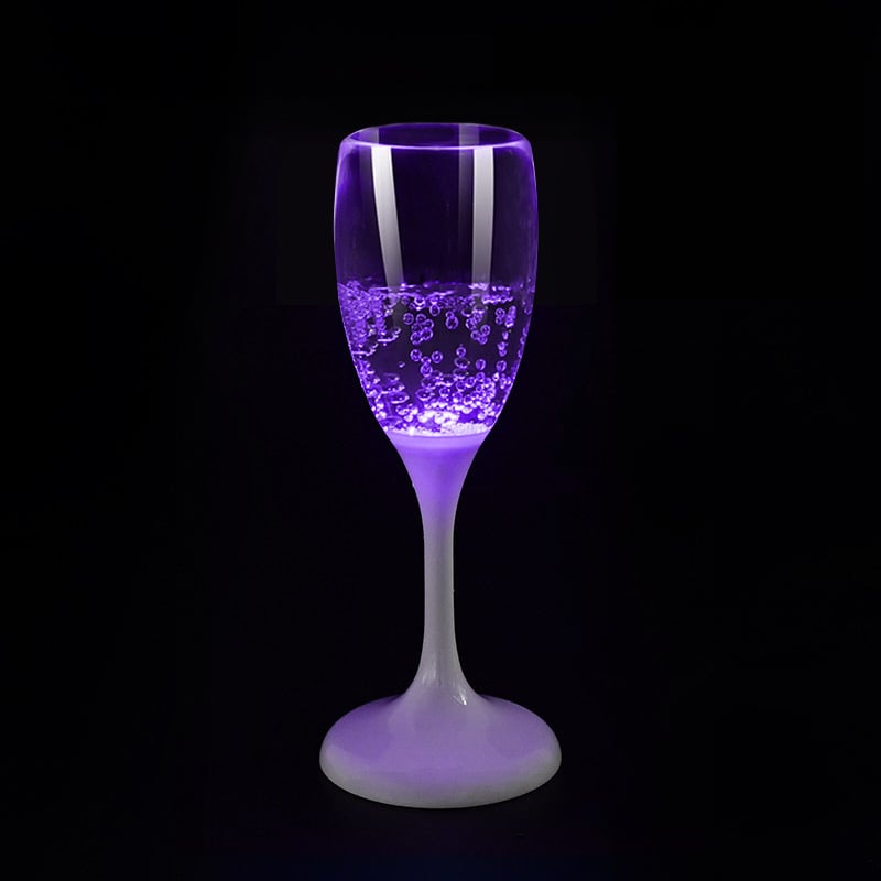 Lichtgevend champagneglas