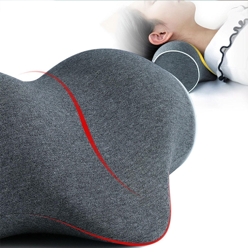 Memory foam cervical traction pillow