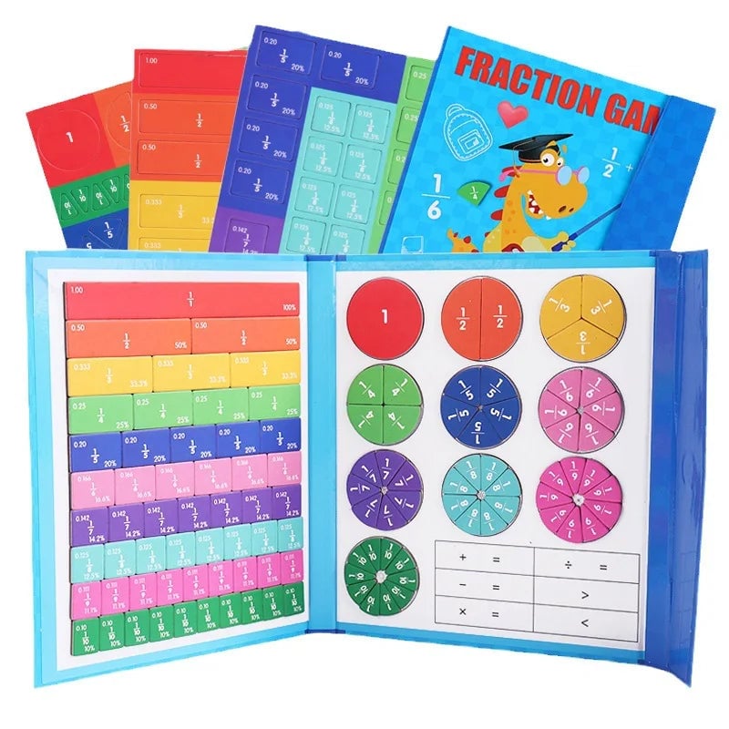 Montessori magnetische boekfractiepuzzel voor kinderen