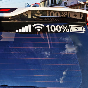 Reflecterende sticker batterijsignaal