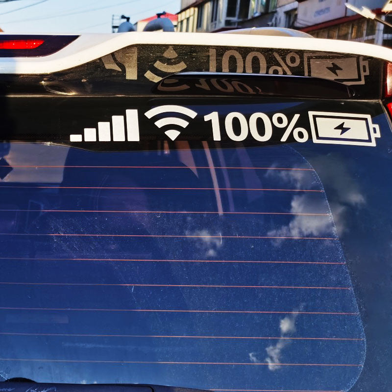 Reflecterende sticker batterijsignaal