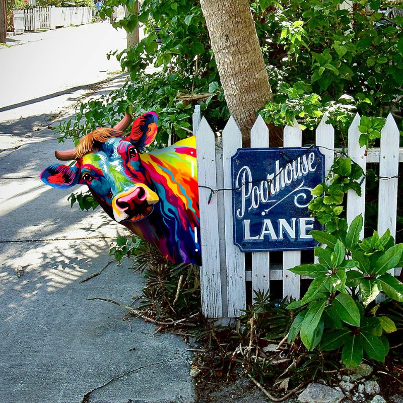 Artistiek Koe Tuinornament