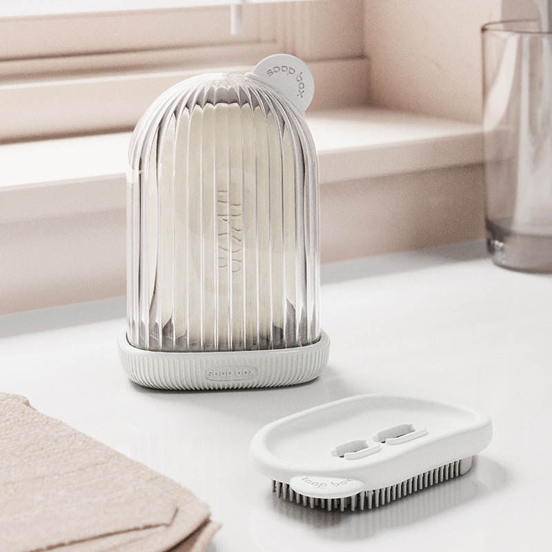 Multifunctionele zeepkist met badborstel