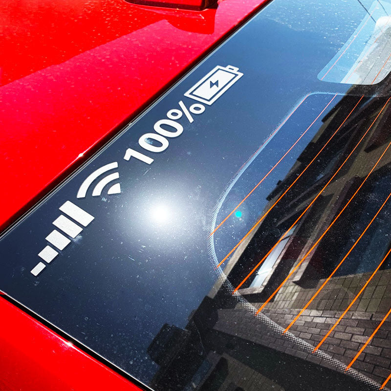 Reflecterende sticker batterijsignaal