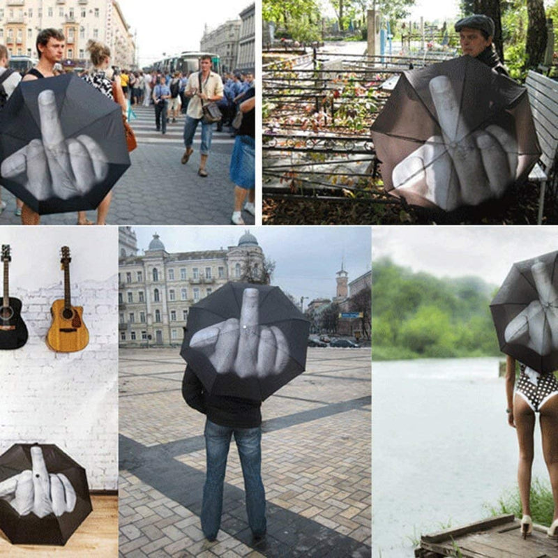 Grappige middelvingerparaplu