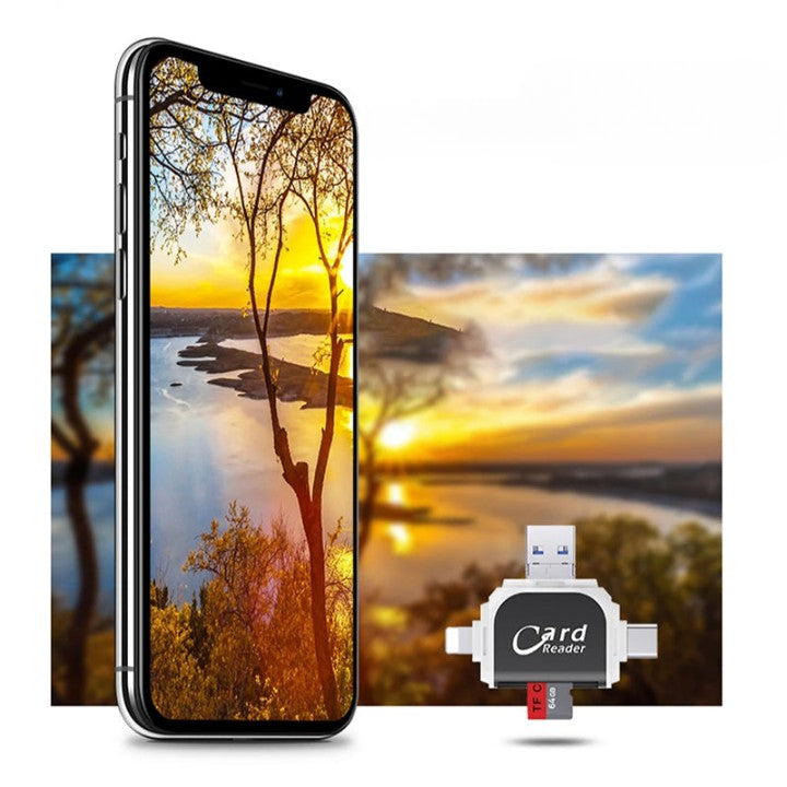Multi-poort 4 in1 universele SD TF-kaartlezer