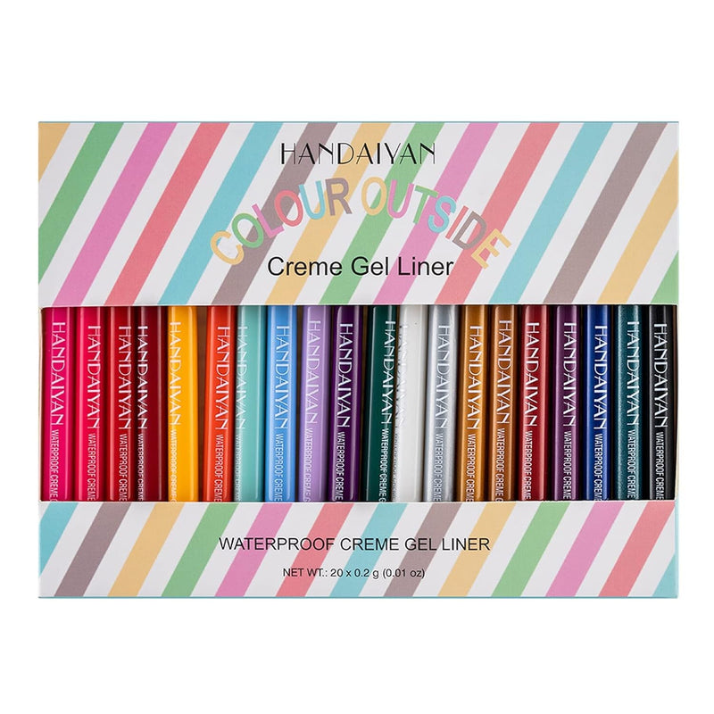 20-delige set gekleurde eyelinerpotloden