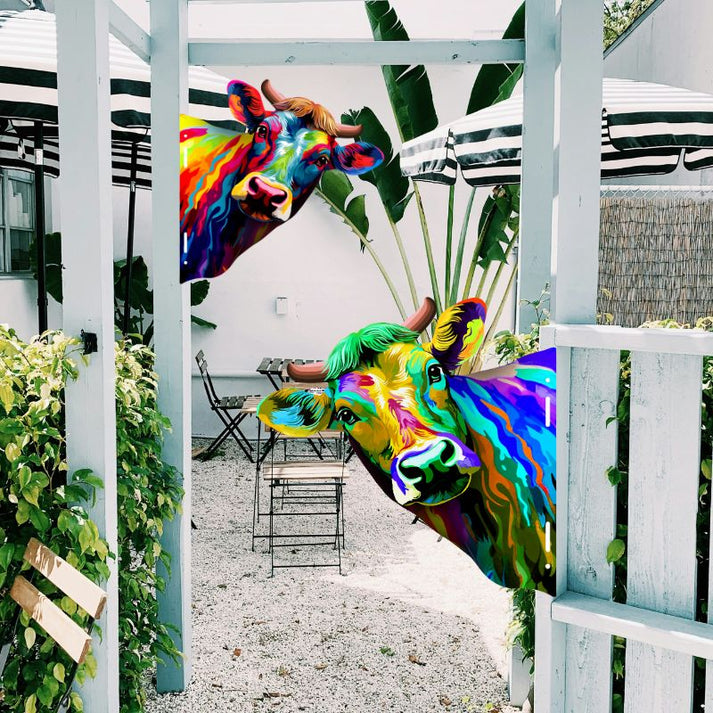 Artistiek Koe Tuinornament