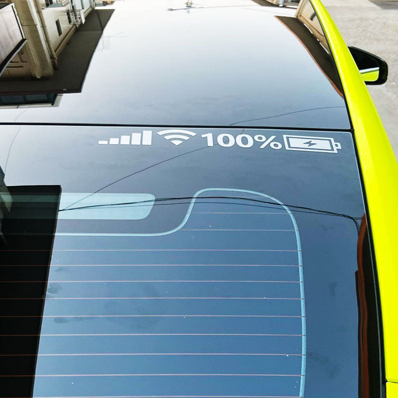 Reflecterende sticker batterijsignaal
