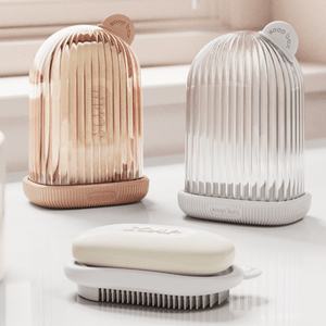 Multifunctionele zeepkist met badborstel