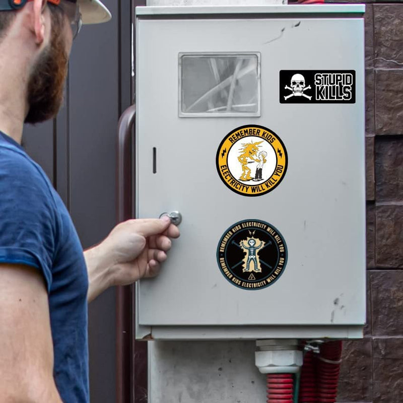 150 stuks harde hoedenstickers (DIRTY) voor helmen gereedschapskisten