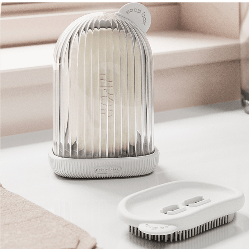 Multifunctionele zeepkist met badborstel