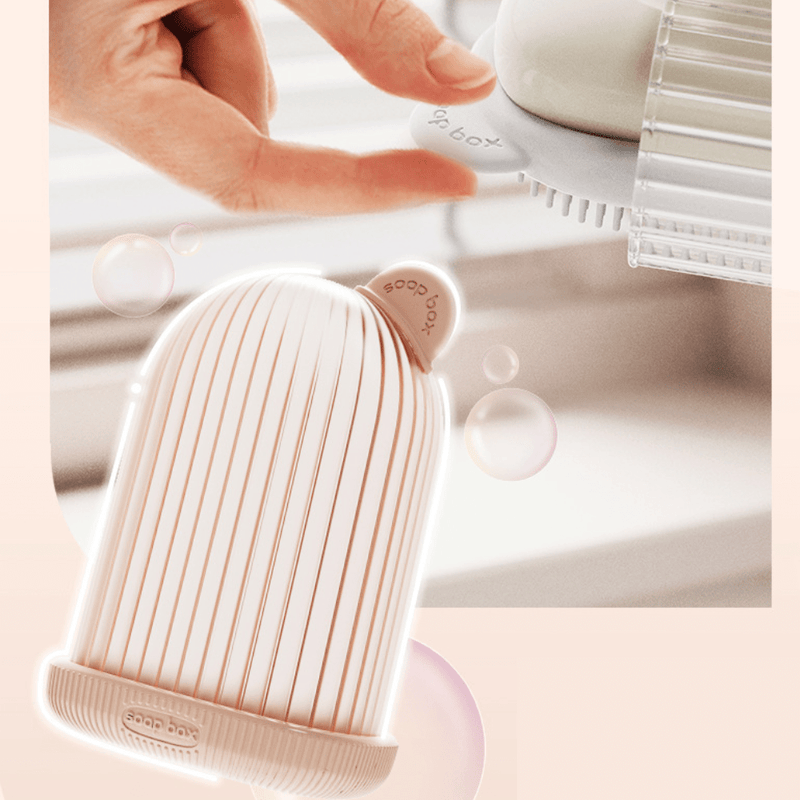 Multifunctionele zeepkist met badborstel