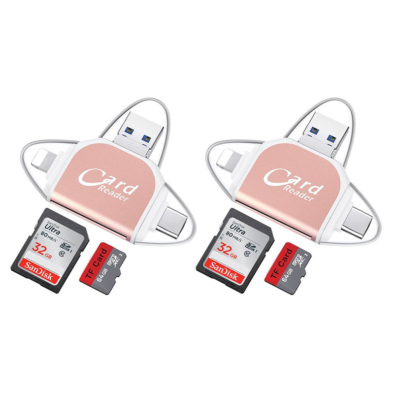 Multi-poort 4 in1 universele SD TF-kaartlezer