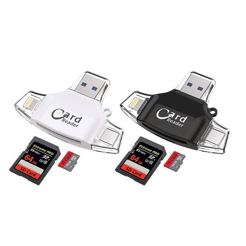 Multi-poort 4 in1 universele SD TF-kaartlezer