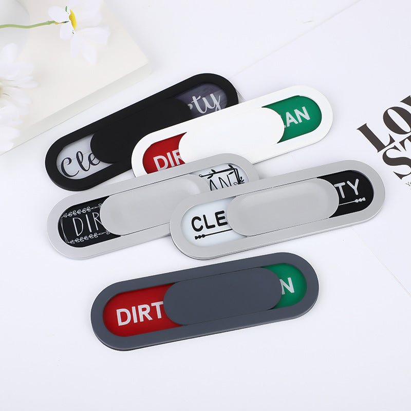 Schone vuile vaatwasser magneet indicator teken