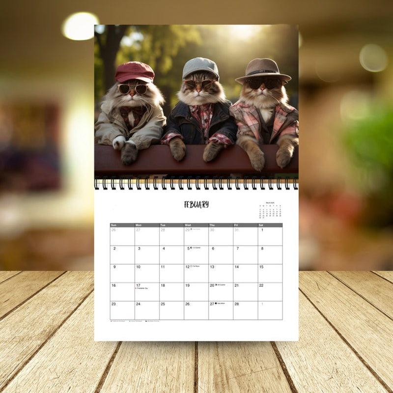 2025 Stijlvolle kattenkalender/cadeau voor kattenliefhebber