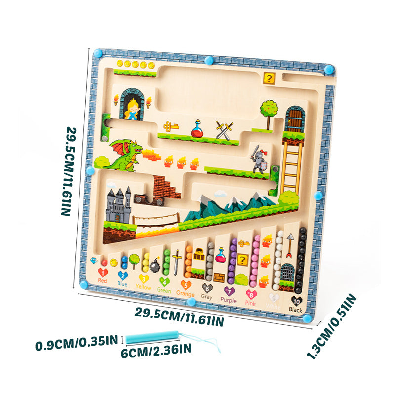 Magnetisch kleuren- en nummerdoolhof