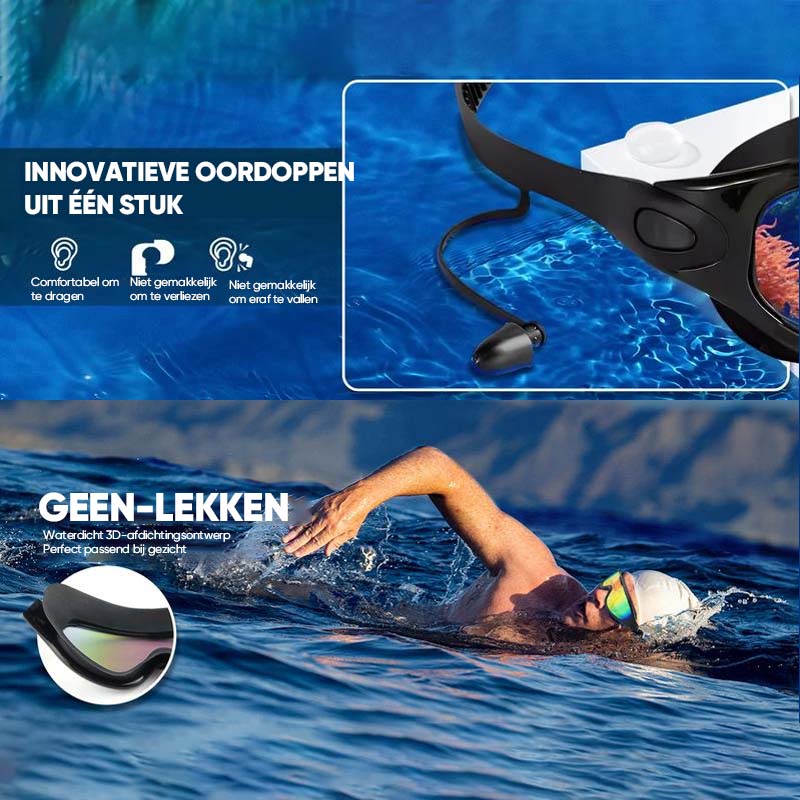Brede weergave anti-condens zwembril