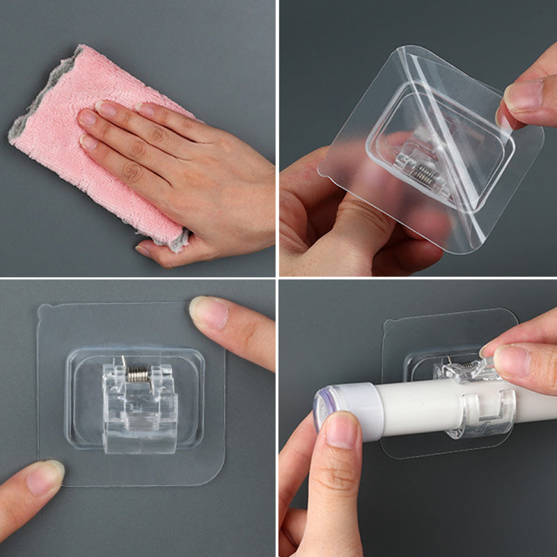 Transparante hangende staafclip