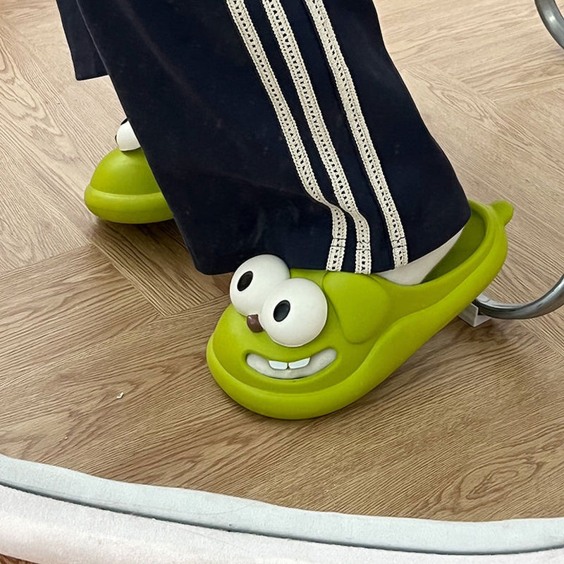 Grote ogen hond pantoffel