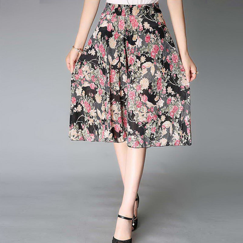 Culottes met wijde pijpen voor dames in vintage stijl