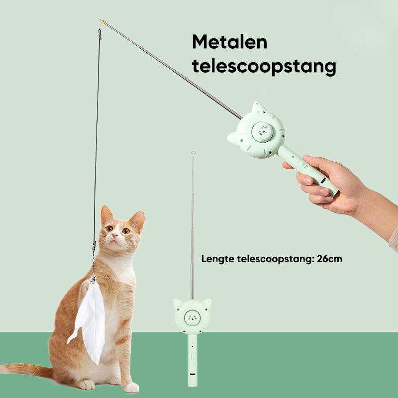 Intrekbare katteaser huisdierenkam