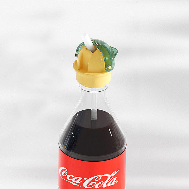 Herbruikbare kinderdrank-waterfles met rietje