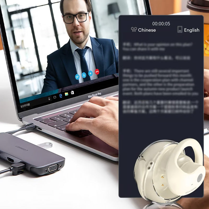 Draadloze Bluetooth-vertaaloordopjes