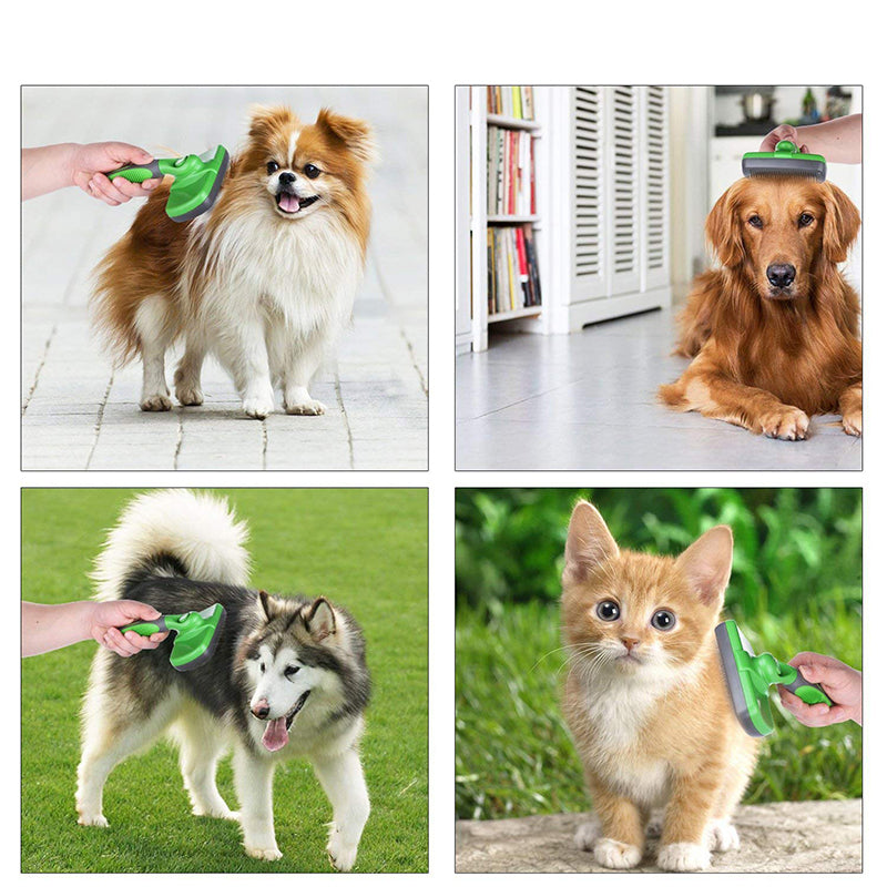 Zelfreinigende Slicker-borstel voor honden en katten