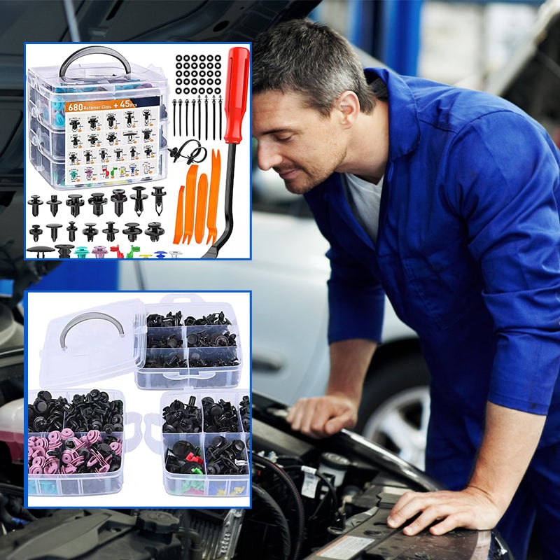 725 stuks autobevestigingsclips en bevestigingsverwijderaar