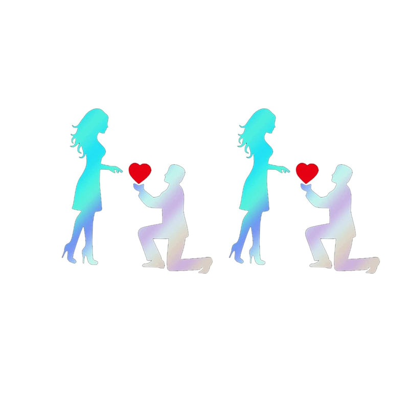 Koppelstickers Autosticker: Romantische Huwelijksaanzoekdecoratie