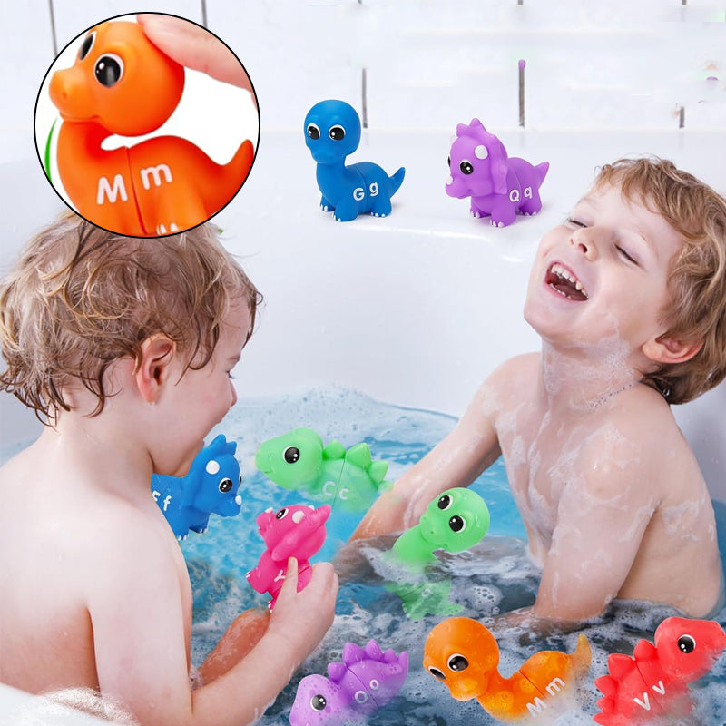 Bijpassend dinosaurusspeelgoed met alfabet - 26-delige dubbelzijdige ABC-set