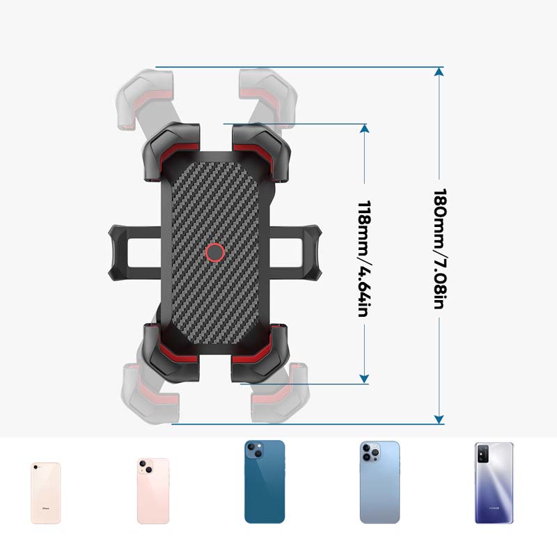 Universele fiets telefoonhouder met 360° zicht