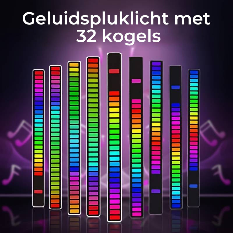 Draadloze, geluidgeactiveerde RGB-lichtbalk