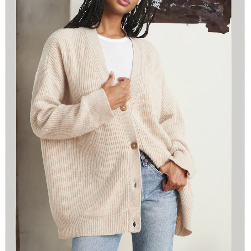 Casual Solid Color Sweaters Cardigan