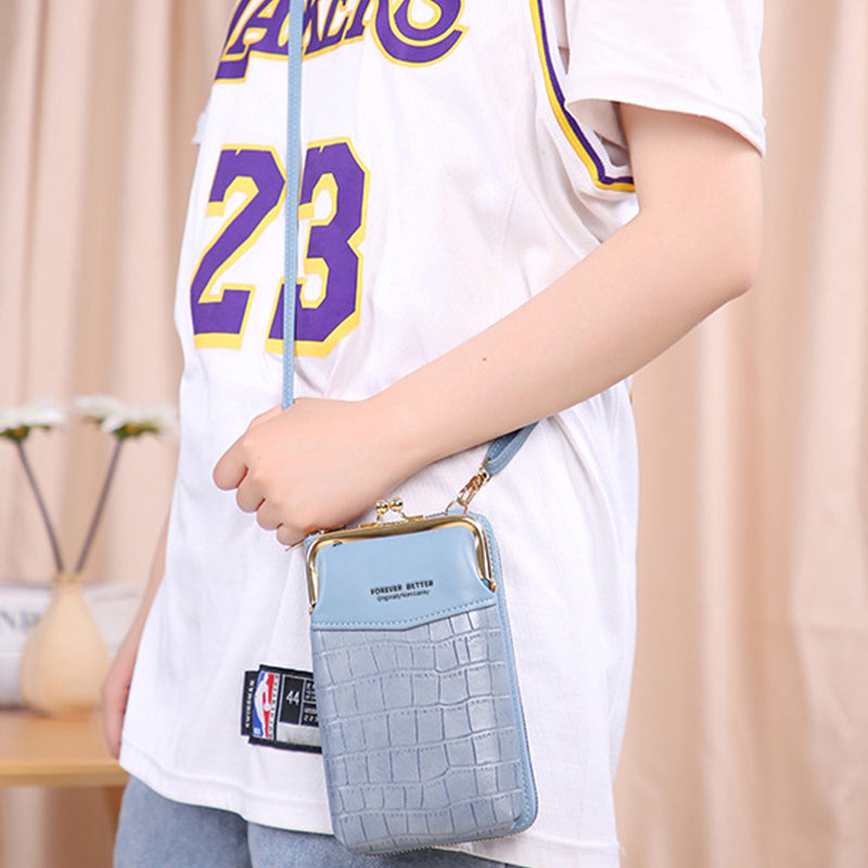 Verticale mobiele telefoonhoes met krokodillenprint