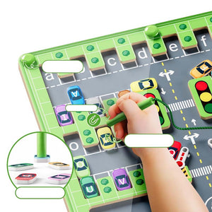 Magnetisch alfabet-parkeerspeelgoed