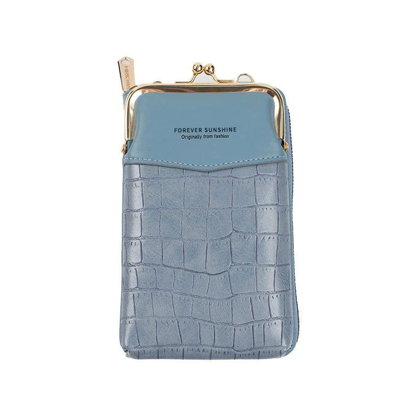 Verticale mobiele telefoonhoes met krokodillenprint