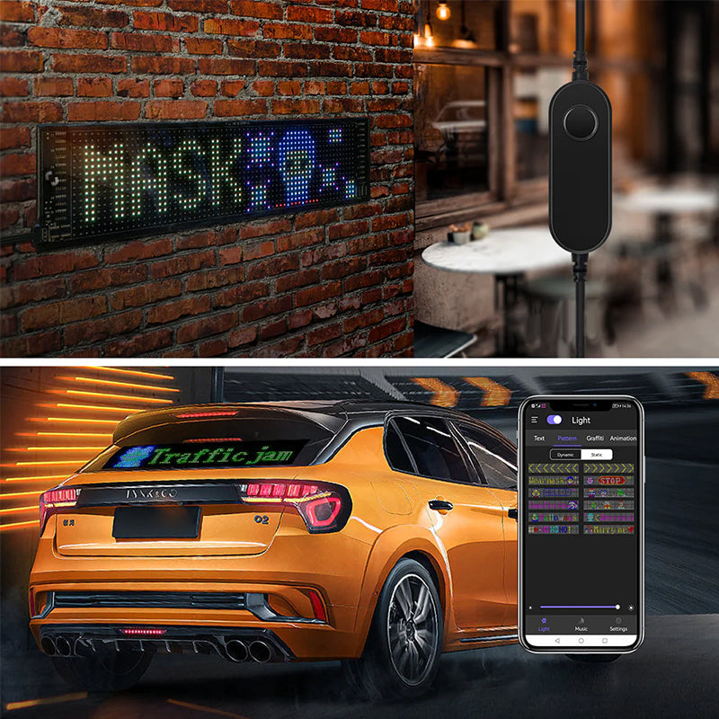 Ultradun flexibel Bluetooth LED-scherm