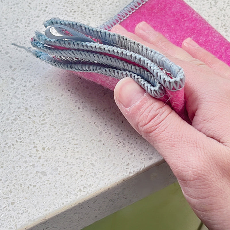 Verdikte schoonmaakdoek van zilverdraad